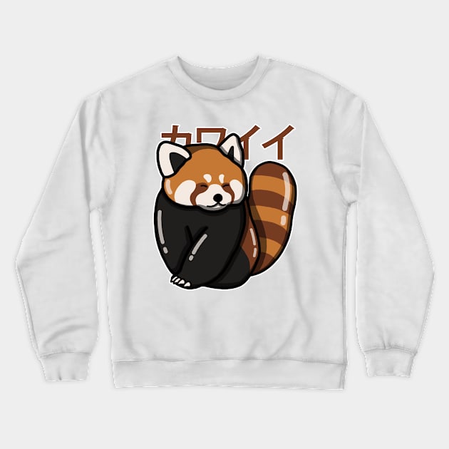 Kawaii Red Panda Crewneck Sweatshirt by Luna Illustration